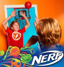 12665 NERF Basketball Hoop Set Pro Mini 18x12 Red Standard NEW Board, Ball, Pump