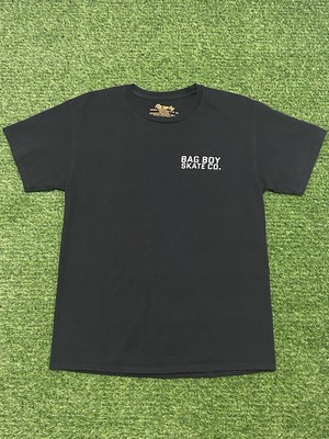 THRYFTY Bag Boy Skate Co. Black Tee   Minimal Streetwear Skate Shirt Size M