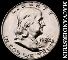 1954-D Franklin Half Dollar- FBL- Silver- Choice Gem Brilliant Unc++++ #J9141