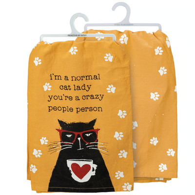 Primitives by Kathy I'm A Normal Cat Lady Kitchen Towel 101667 NWT