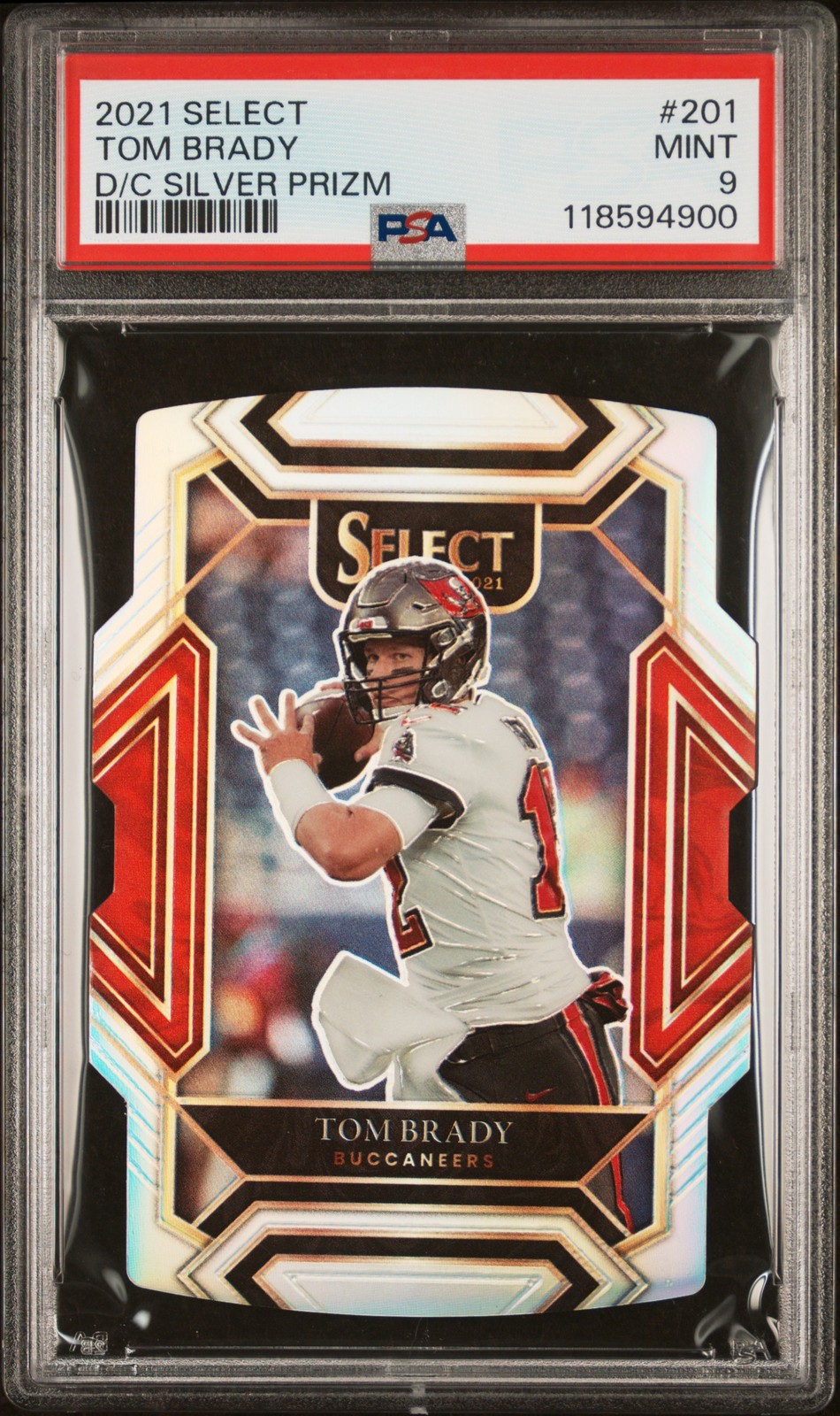 2021 Panini Select #201 Tom Brady D/C Silver Prizm PSA 9