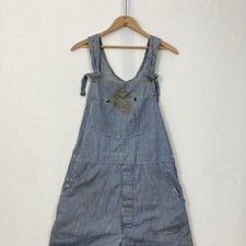 True Vintage Farm Overalls Mens Donut Button Hickory Stripe