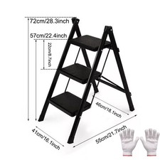 Image of Portable Step Ladder Lightweight Folding Step Stool w/Anti Slip Tread,Heavy Duty