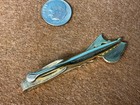Vintage Hickok USA MCM Large Mouth Bass Fish Gold Tone Tie Clip Bar — photo 3