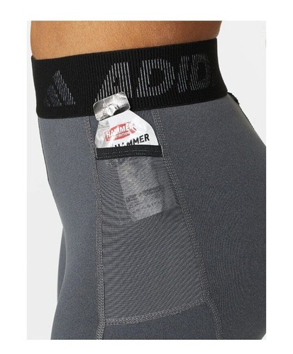 Adidas Medias Para Mujer Entrenamiento TechFit 3' Gris Pantalones Cortos L NUEVO $30 H64217 - Imagen 3 de 4