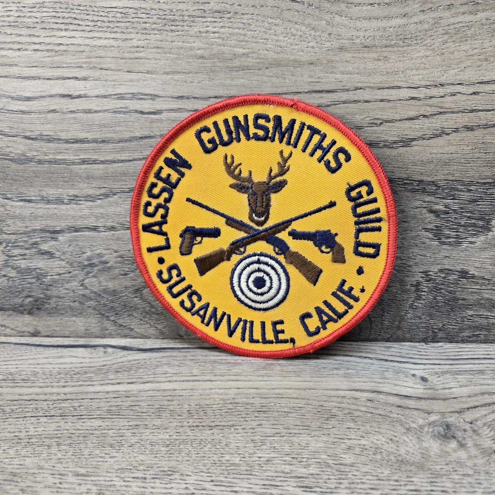 Vintage Lassen Gunsmiths Guild Susanville California Hunting Patch Deer Target 5