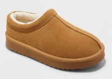 Women's Auden Genuine Suede Clog Slip-on Indoor/Outdoor Slippers - Size 10