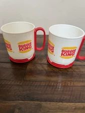 Vintage BK Burger King coffee cup Whirley Plastic Travel Cup Base No Lid