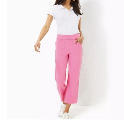 NWT Lilly Pulitzer Alston Crop Pants Size 00 Confetti Pink Resort Wear
