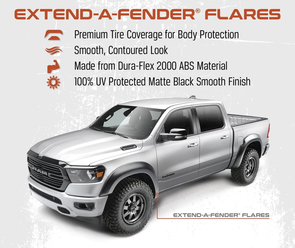 Bushwacker Extend A Fender Front & Rear Fender Flares for 00-02 Toyota Tundra Foto 4 de 4