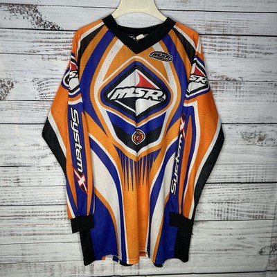 Vintage 90s MSR System Racing Long Sleeve Moto Motocross Jersey Multicolor Large