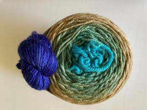 Alexandra THE ART OF YARN Stolen Water Kit Brown Gem Pendleton Merino wool DK wt