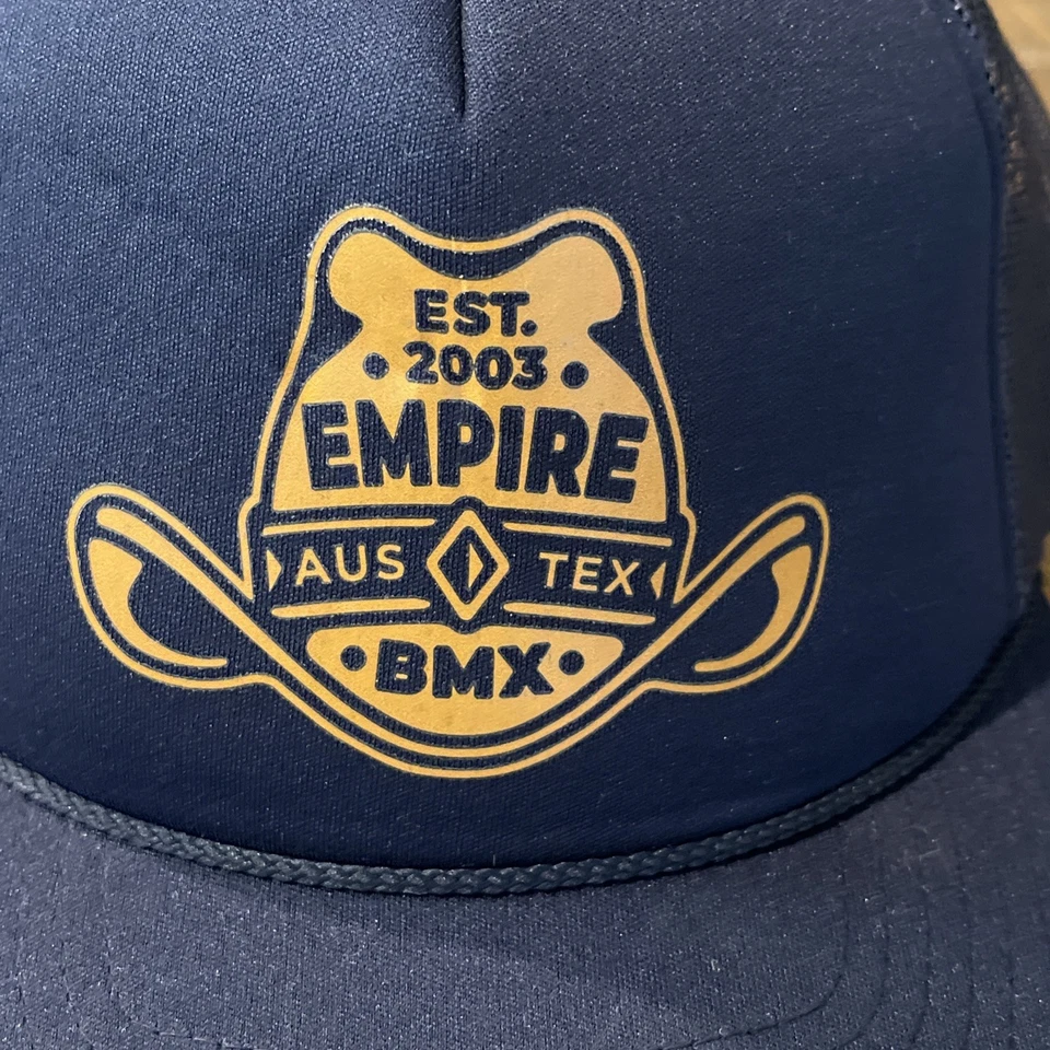 EST. Empire Austin Texas 2003 BMX Snapback malla azul Foto 2 de 4