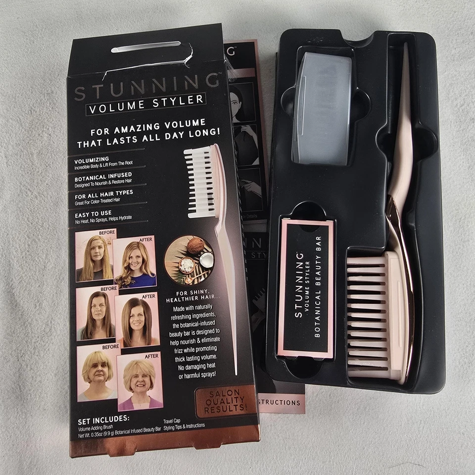 Impresionante cepillo de peinado de volumen barra de belleza botánica voluminizador de cabello todo tipo Foto 2 de 4