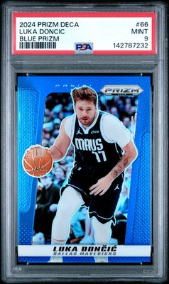 2024 Panini Prizm Deca Luka Doncic Blue Prizm PSA 9