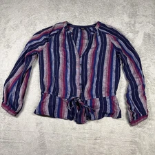RAILS Marti Salvador Stripe Button/Tie Front Size XS