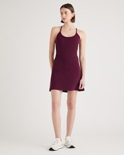 Quince Ultra-Form Active Dress Plum Basic Sleeved XS