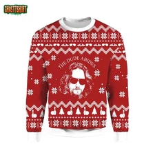 The Big Lebowski The Dude Abides Ugly Sweater