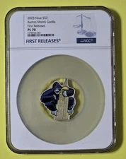 2023 NIUE $2 - BURTON MORRIS GORILLA - POP ICONS - NGC PL70 FR - 999 SILVER COIN