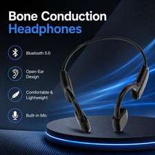 Open Ear Bone Conduction Bluetooth 5.0 Wireless Headphones with Mic