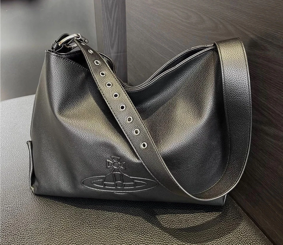 Vivienne Westwood Black Leather Tote Bag - Image 2 of 4