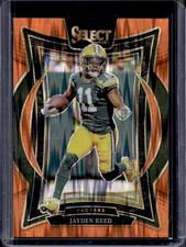 2024 Panini Select Jayden Reed Concourse Orange Prizm Shock #/499 Packers