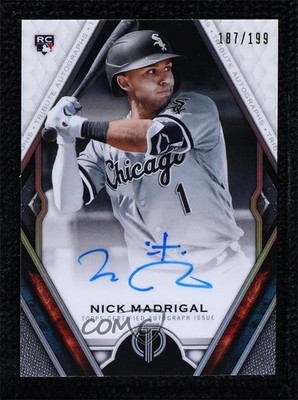 2021 Topps Tribute 187/199 Nick Madrigal #TA-NM Rookie Auto RC 0a7v