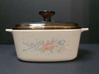 Corning Ware Symphony A-1 1/2-B 1.5 Liter Casserole with Amber Pyrex Lid VTG
