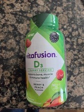 Vitafusion Vitamin D3 Gummy Vitamins 150 Ct Berry  Peach - New. exp: 2/2027
