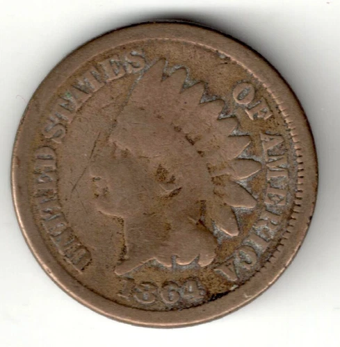 1864 Indian Head Cent, Copper-Nickel