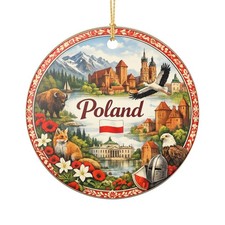 Poland Ornament  Ceramic Polish Travel Decoration
