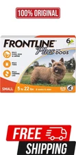 FRONTLINE Plus for Dogs Flea & Tick Treatment, Small Dog, 5-22 lbs, 6 Doses