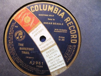 1920 OSCAR SEAGLE Bar VOICE TEACHER The Barefoot Trail- Lassie o' Mine COL A2961