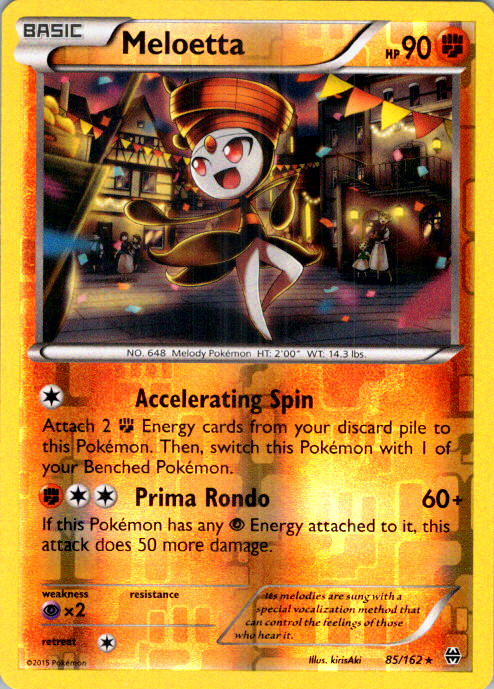Meloetta Holo Rare XY - BREAKthrough 85/162 LP Reverse Holo