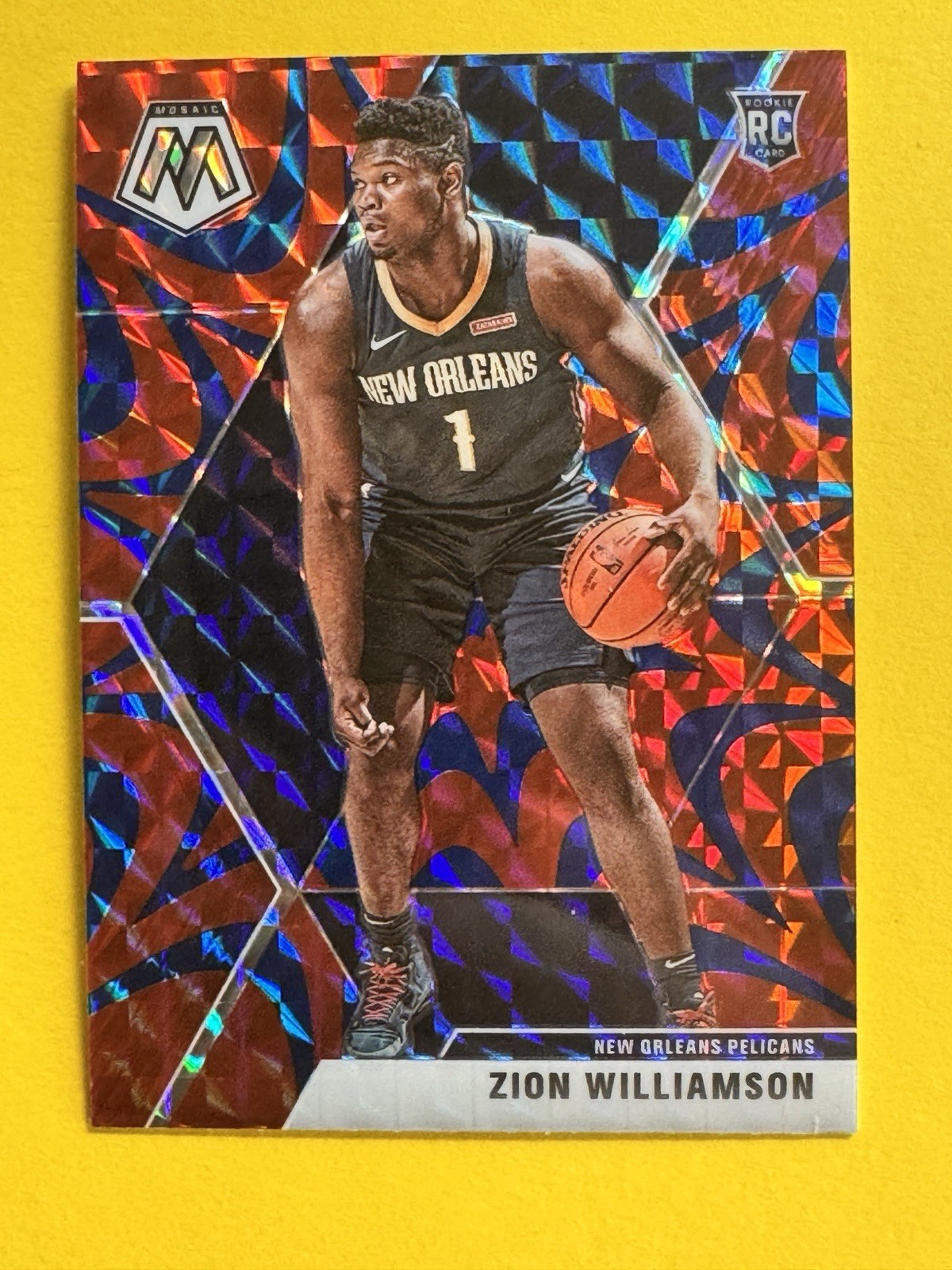 2019-20 Panini Mosaic #209 Zion Williamson New Orleans Pelicans Prizm Red NrMT