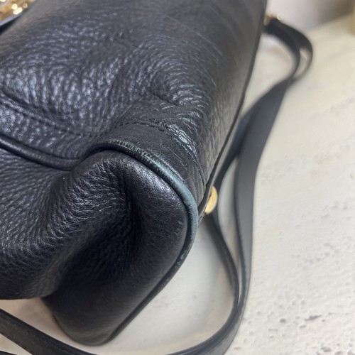 Set-Michael Kors Large Black Leather Hudson Satchel Tote Purse And Black Wallet - Picture 7 of 24