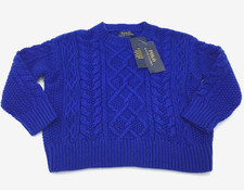 Polo Ralph Lauren Toddlers Cable-Knit Sweater, Deep Royal Blue, Size 3/3T
