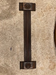 1900s Refinished wood rosettes and trim molding