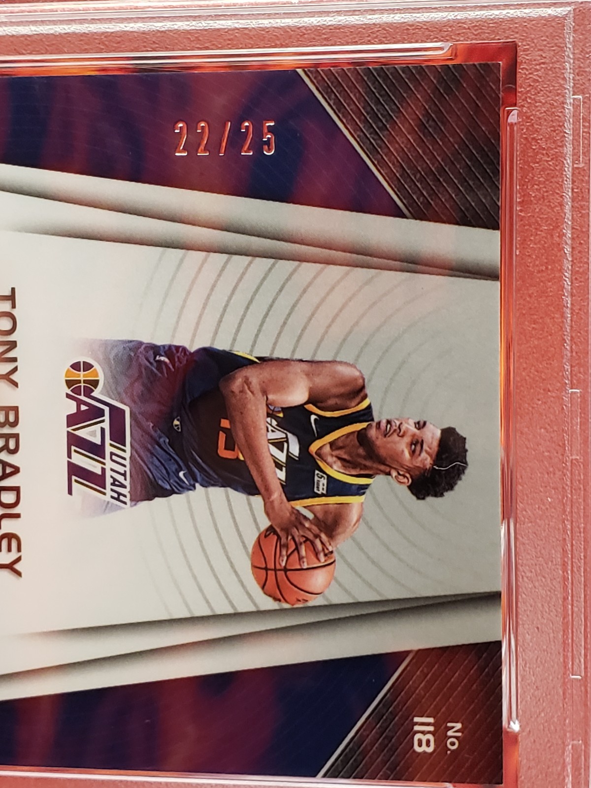 Tony Bradley 2017 Panini Prizm Red Pulsar #118 LE 22/25 Rookie Card [PSA 10 GM] view 2