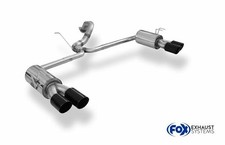 FOX Duplex Sportauspuff re li je 2x90mm schwarz für Honda Civic IX Type R