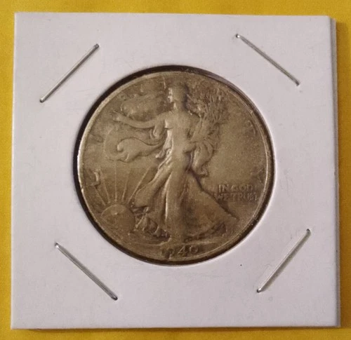 1940 Walking Liberty .90 Fine Silver Half Dollar