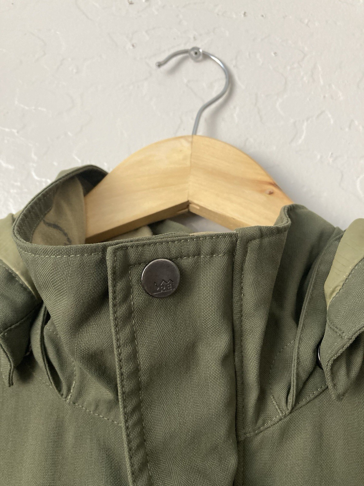 REI Jacket E1 Elements Full Zip Hooded Jacket Gre… - image 8