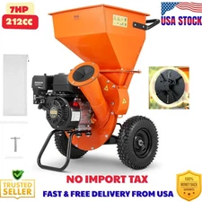 Wood Chipper Shredder Mulcher 7HP Heavy Duty Gas Powered 3” 212cc 4.1 kW