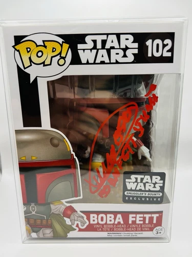 Funko Pop Vinyl: Star Wars Boba Fett (Flying) #102 Signed /Auto With Proof!