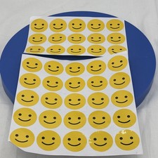40 Yellow Smiley Face Stickers Emojis Happy 1