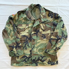 1999 Military M65 Woodland Camo Cold Weather Field Coat Jacket Men's Medium Reg