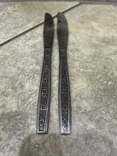 Lot of 2 Stainless 8-1/2" Dinner Knives Made In Japan