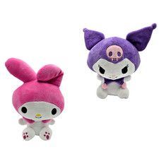 Jazwares Sanrio Kuromi  My Melody 8" Plush Doll Set Cute Kawaii Gift
