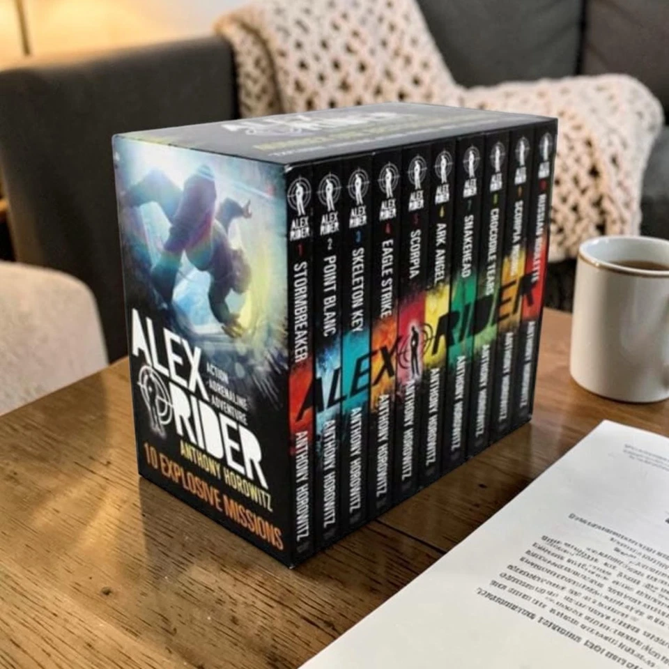 Alex Rider Books Kids Spy Fiction Book Collection Anthony Horowitz 10 Novel Set - Image 2 of 4