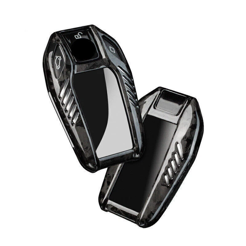 Capa chaveiro de carro fibra de carbono para BMW X3 X4 X5 730Li 740i 5 7 I8 G12 G30 - Imagem 4 de 4